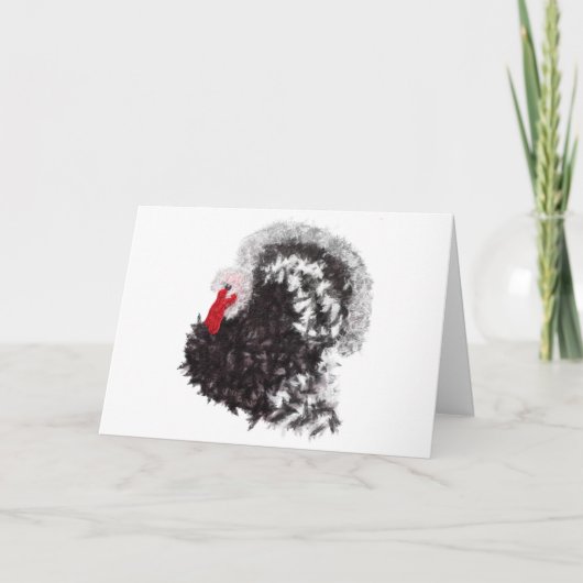 Moderner Erntedank Glattschildkröte Feiertagskarte (Vorderseite)