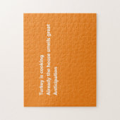 Moderner Erntedank Haiku Gedicht Minimal Orange Puzzle (Vertikal)