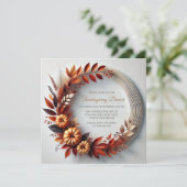 Moderner Erntedank Kürbispumpen Einladung (Stehend Vorderseite)