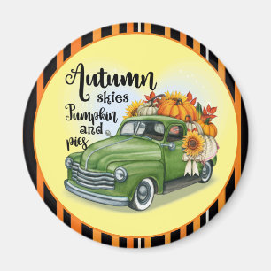 Moderner Erntedank Schöne Herbstsammlung Magnet