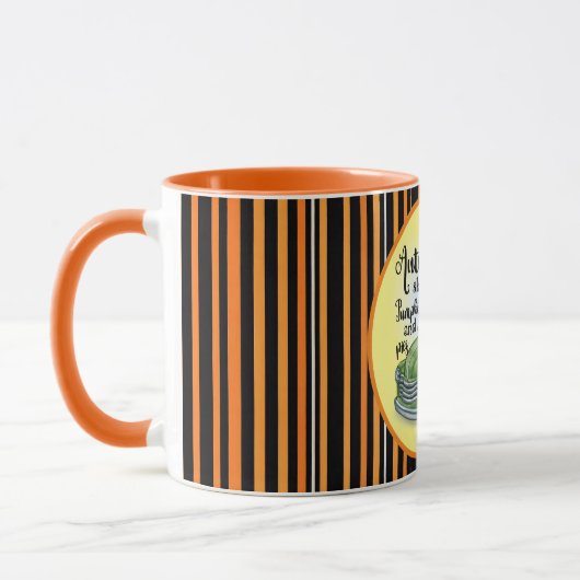 Moderner Erntedank Schöne Herbstsammlung Tasse (Links)
