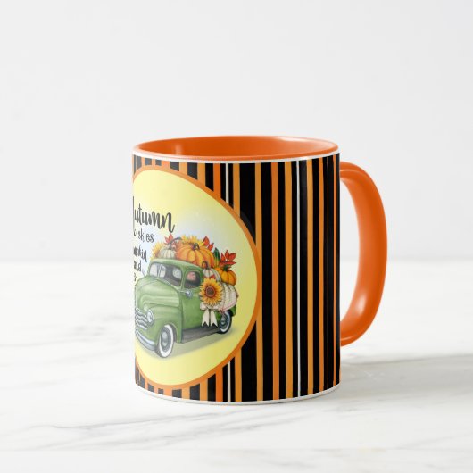 Moderner Erntedank Schöne Herbstsammlung Tasse (VorderseiteRechts)