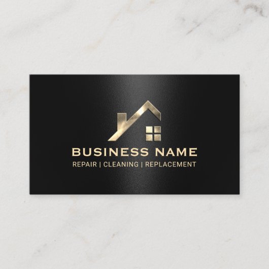 Moderner Ersatz für Reparatur im Goldrestaurant Visitenkarte (Vorderseite)
