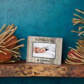 Moderner Erster Muttertag als Oma Foto Wood Fotoplatte (Seite)