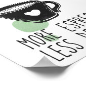 Moderner Espresso Poster (Ecke)