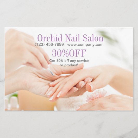 Moderner Esthetiker WELLNESS-CENTER Nail Salon Pre Flyer (Vorne)