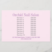 Moderner Esthetiker WELLNESS-CENTER Nail Salon Pre Flyer (Hinten)