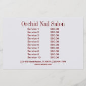 Moderner Esthetiker WELLNESS-CENTER Nail Salon Pre Flyer (Hinten)
