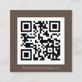 Moderner Eucalyptus Earthy Tone QR Code Wedding RS Begleitkarte (Rückseite)