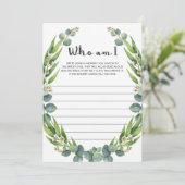 Moderner Eukalyptus Eisbrecher für Brautparty (Stehend Vorderseite)