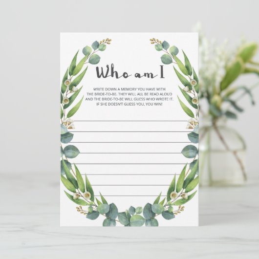 Moderner Eukalyptus Eisbrecher für Brautparty (Stehend Vorderseite)