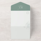 Moderner Eukalyptus Eleganter rustikaler Foliage Q All In One Einladung (Außenbereich)