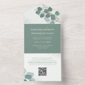 Moderner Eukalyptus Eleganter rustikaler Foliage Q All In One Einladung (Innen Boden)