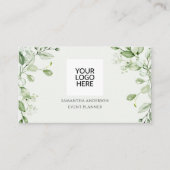Moderner Eukalyptus Greenery Event Planner Visitenkarte (Vorderseite)