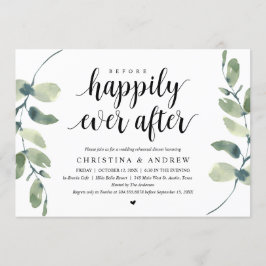 Moderner Eukalyptus, Hochzeit-Probe-Dinner Einladung