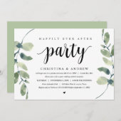 Moderner Eukalyptus, Hochzeitsfeier Einladung (Vorne/Hinten)
