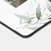 Moderner Eukalyptus mit zwei Fotos Schreibtischunterlage (Ecke)