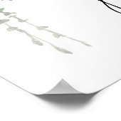 Moderner Eukalyptus-Name Willkommen bei der Gradui Poster (Ecke)