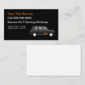 Moderner europäischer Taxi-Dienst Visitenkarte (Vorne/Hinten)