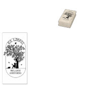 Moderner Ex Libris Tree, Buch Gummistempel (Stempel)