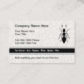 Moderner Exterminator Visitenkarte (Vorderseite)