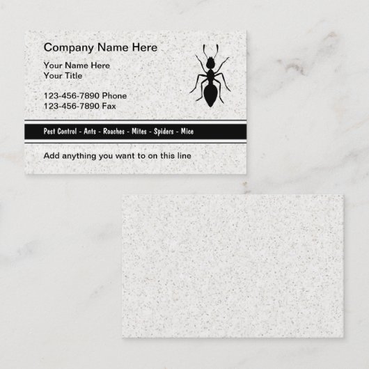 Moderner Exterminator Visitenkarte (Vorne/Hinten)