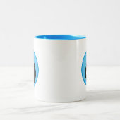 Moderner Eye-Cartoon Zweifarbige Tasse (Mittel)