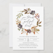 Moderner Fall Danke an den freundschaftlichen Ernt Einladung (Vorderseite)