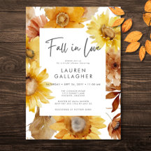 Moderner Fall der Liebe Sonnenblumen Brautparty