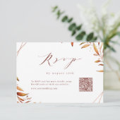 Moderner Fall Geometrischer Rustikaler QR-Code für RSVP Karte (Stehend Vorderseite)