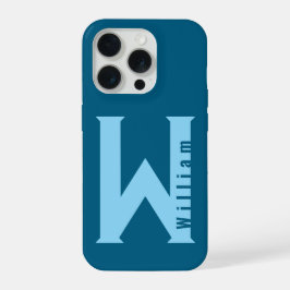 Moderner Fall mit minimaler Typografie-Monogramm-S iPhone 15 Pro Hülle