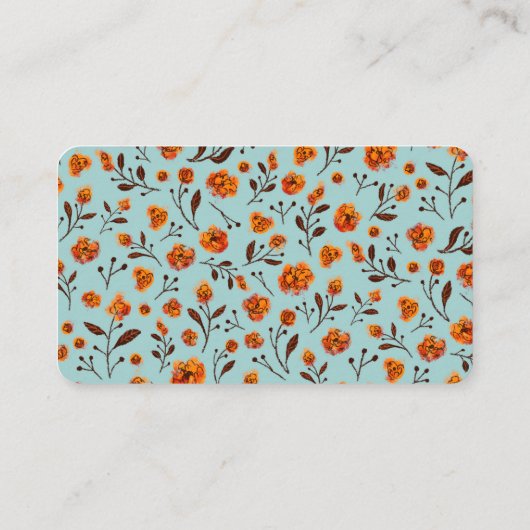 Moderner Fall Pumpkins Pattern Erntedank Platzkarte (Rückseite)