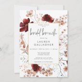 Moderner Fall Rust Wildblume Rahmen Bridal Brunch Einladung (Vorderseite)