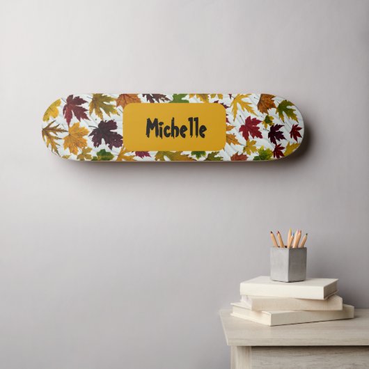 Moderner Fall Verließ Personalisierter Name Skateboard (Wandkunst (Horz))
