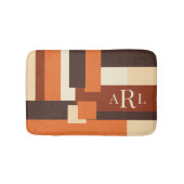 Moderner Fallen-Farbblock Personalisiert Badematte (Vorderseite)