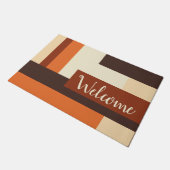 Moderner Fallen-Farbblock Personalisiert Fußmatte (Schrägansicht)