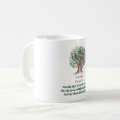 Moderner Familienbaum Mit Monogramm Kaffeetasse (Vorderseite Links)