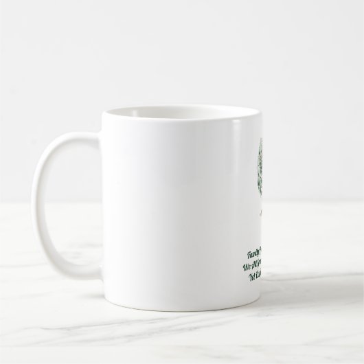 Moderner Familienbaum Mit Monogramm Kaffeetasse (Links)