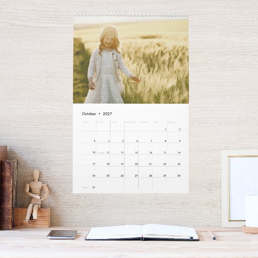 Moderner Familienfoto-Collage-Kalender Kalender