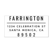 Moderner Familienname & einfache Rücksendeadresse Permastempel (Design)