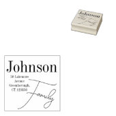 Moderner Familienname und Rücksendeadresse Gummistempel (Stempel)