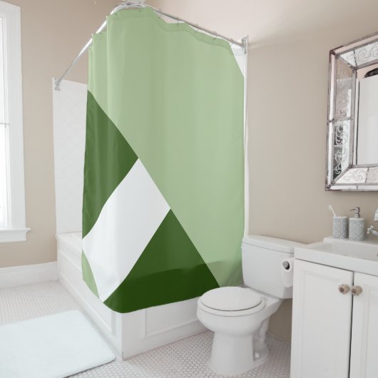 Moderner Farbblock 2 Duschvorhang (Beispiel)