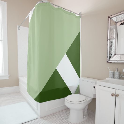 Moderner Farbblock 2 Duschvorhang (Beispiel)