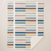 Moderner Farbblock Abstrakt gestrichen Sherpadecke (Vorderseite)