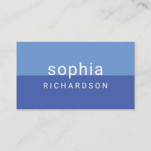 Moderner Farbblock Blau Visitenkarte
