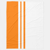 Moderner Farbblock für die Mandarine der weißen St Fleecedecke (Vorderseite)