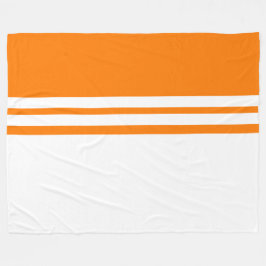 Moderner Farbblock für die Mandarine der weißen St Fleecedecke