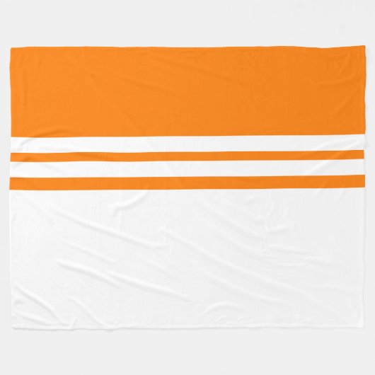 Moderner Farbblock für die Mandarine der weißen St Fleecedecke (Vorderseite (Horizontal))