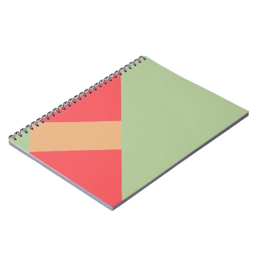 Moderner Farbblock Geo 1 Notizblock (Linke Seite)
