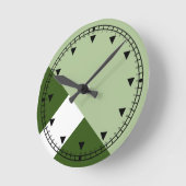 Moderner Farbblock Geo 1 Runde Wanduhr (Winkel)